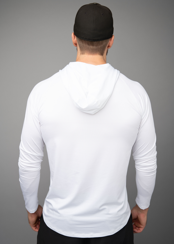 100% Made in USA | Solid White | Mens Sun Hoodie