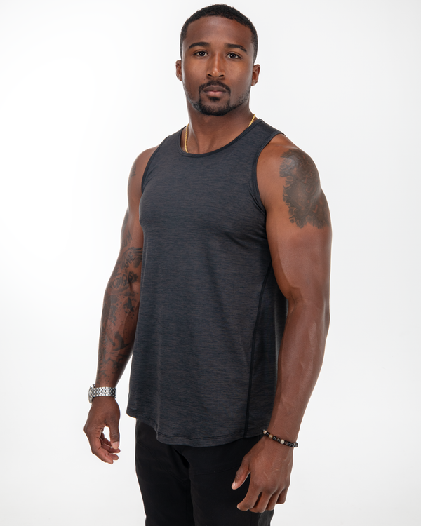 100% Made in USA Tank Top Midnight Grey