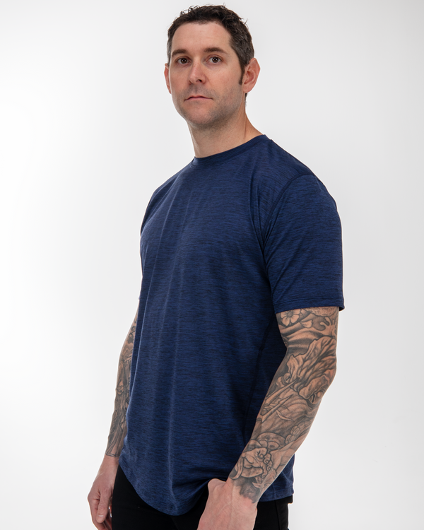 American Made Moisture Wicking Tee Shirts - Medieval Blue