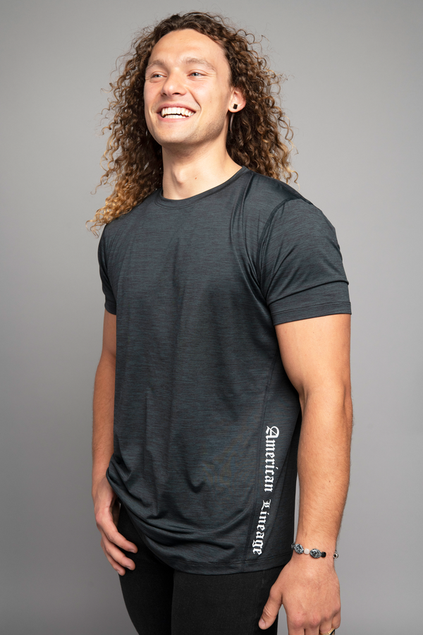 American Made Mens Lightweight Quick Dry T Shirt -  Jet Green