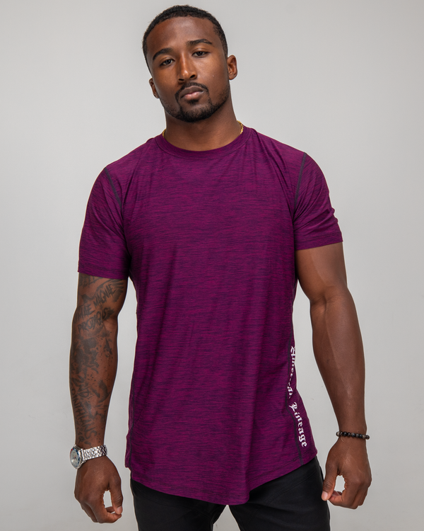 100% Made in USA Purple Tee Shirt – Lightweight & Athletic Fit