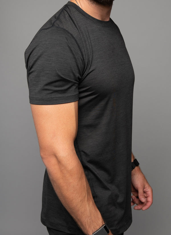 Athleisure Tee (Midnight Grey) Manufactured in San Diego from El Salvador Yarns