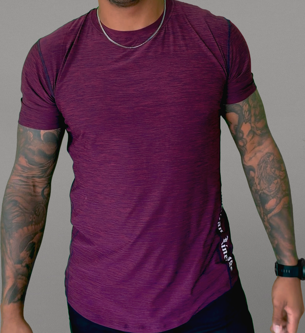 Athleisure Tee Moisture Concealment  (Royalty Purple) Manufactured in San Diego from El Salvador Yarns