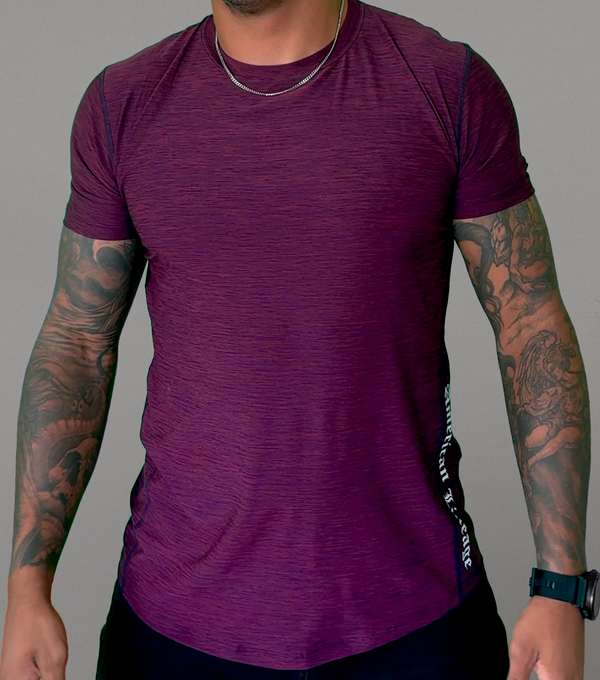 Athleisure Tee Moisture Concealment  (Royalty Purple) Manufactured in San Diego from El Salvador Yarns