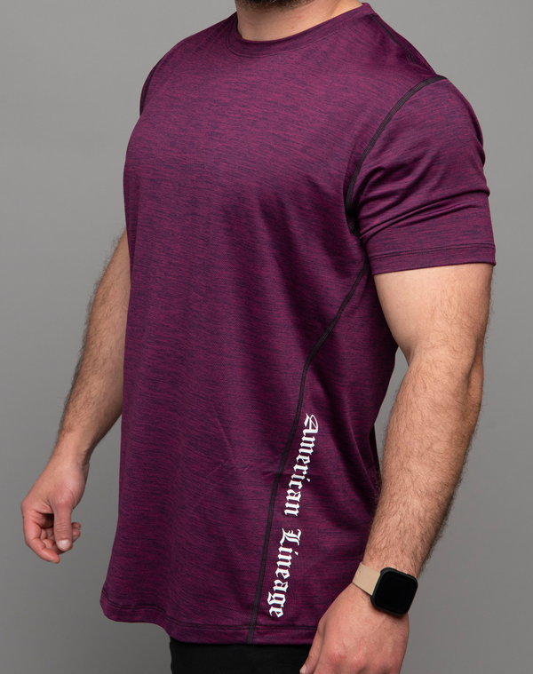 Athleisure Tee (Royalty Purple) Manufactured in San Diego from El Salvador Yarns