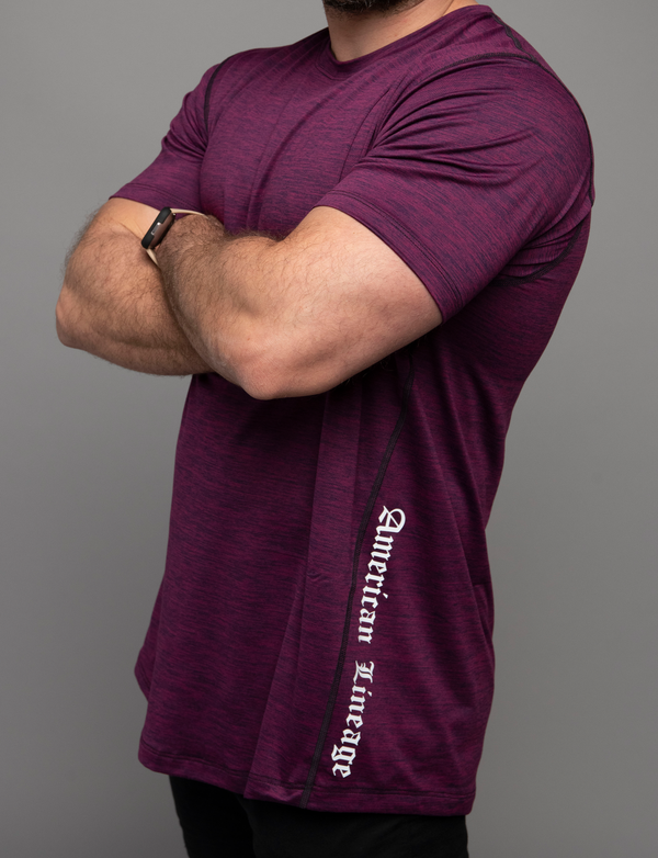 Athleisure Tee (Royalty Purple) Manufactured in San Diego from El Salvador Yarns