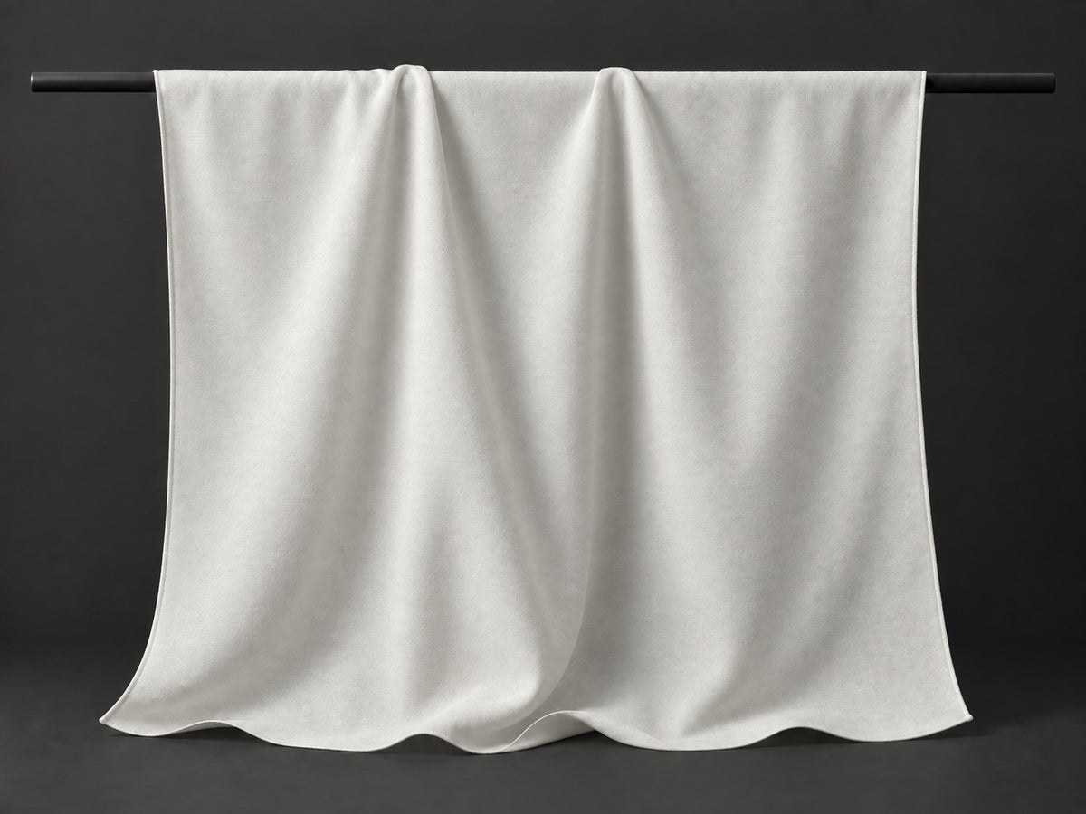 Illustrative Heritage fabric draped in soft lightweight folds with all edges visible