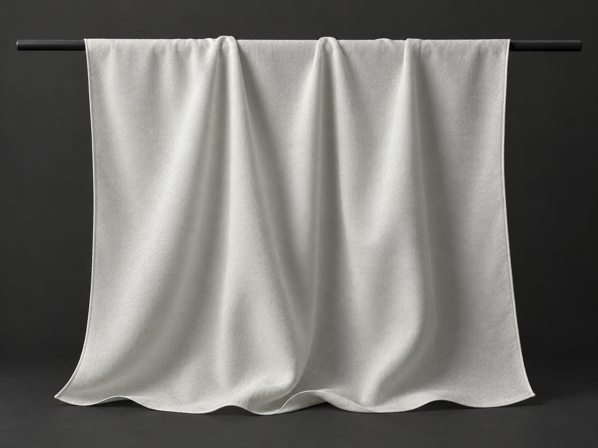 Illustrative Legacy fabric draped in soft lightweight folds with all edges visible