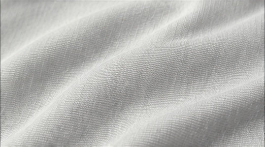 Illustrative close-up of white Legacy fabric